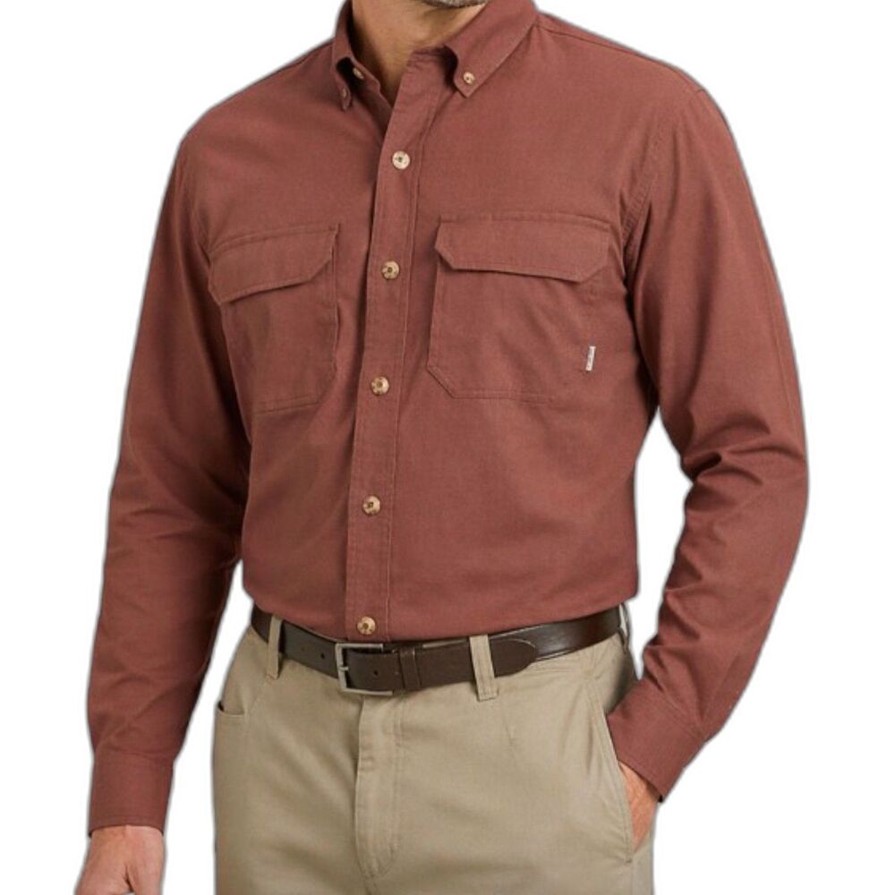 Duluth Trading Company Mens XL Brown Dry on the Fly Long Sleeve Shirt
